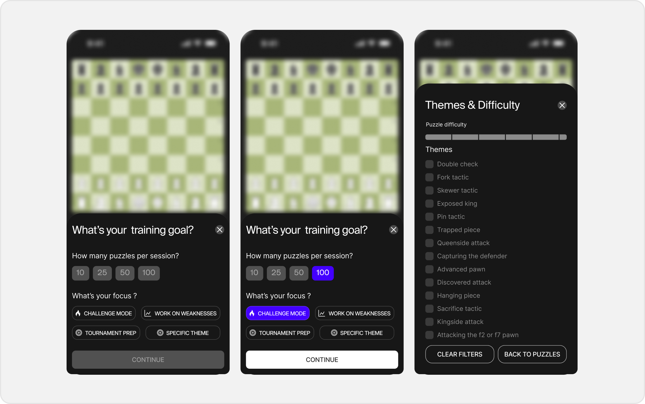 Puzzle flow on mobile