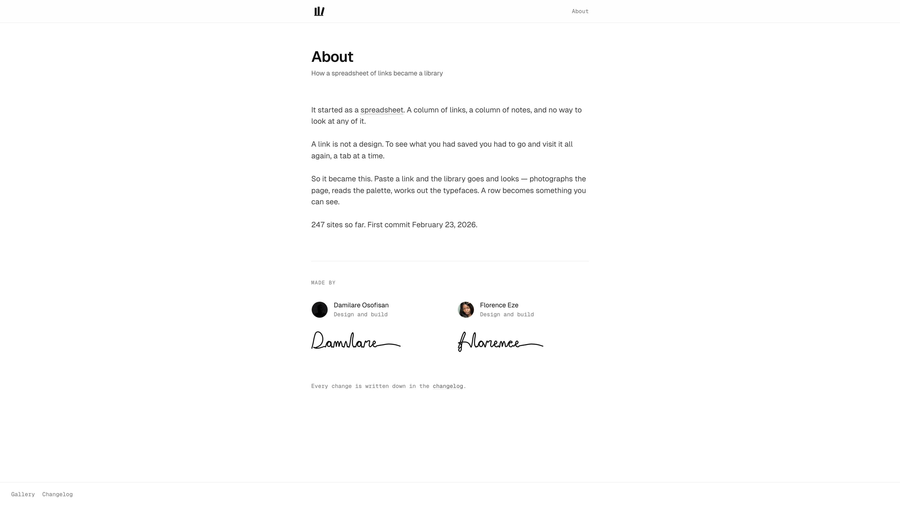 About page