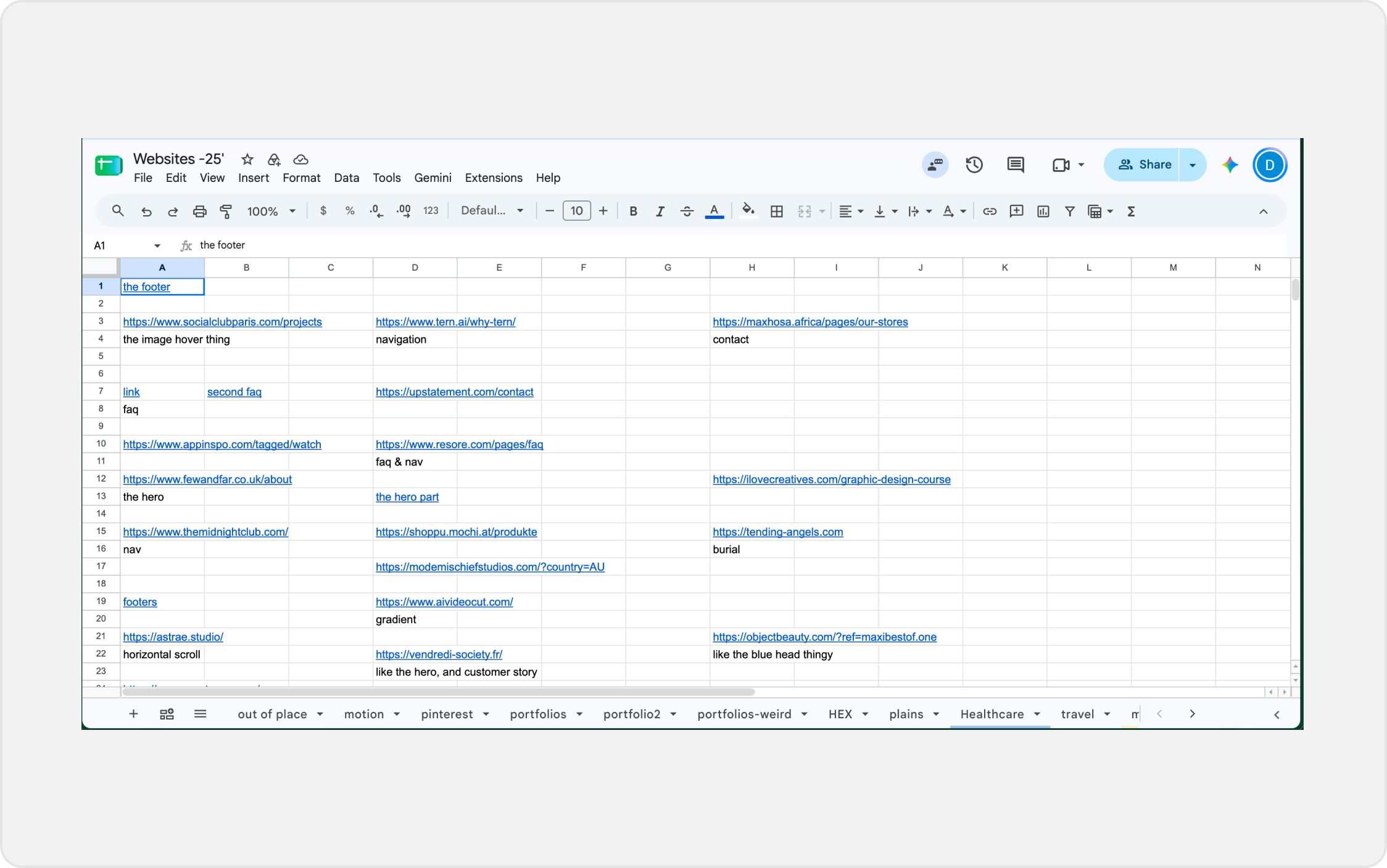 The spreadsheet the library started as